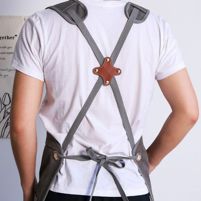 Thickened Canvas Apron Barber Apron Baking Cafe Gardening Woodworking Overalls Men Women Repair Processing Designer Work Apron 2