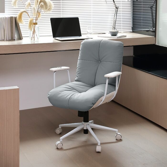 Nordic Flannel Office Chairs Office Furniture Home Bedroom Student Study Ergonomic Chair Lift Swivel Gaming Computer Chair CN 1