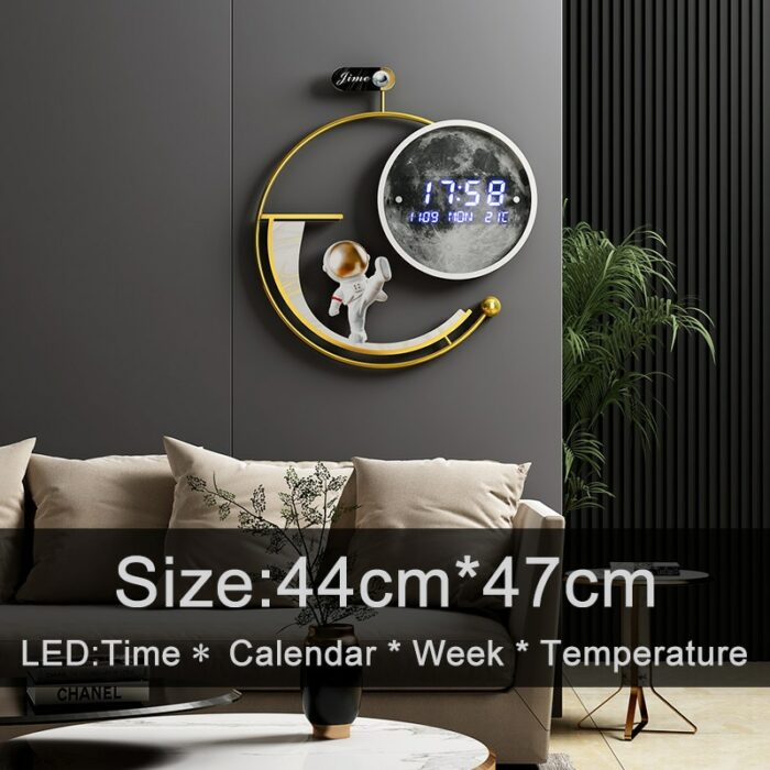 Modern Led Digital Wall Clock 3D Luminous Mute Electronic Creativity Wall Clock Led Wall Clock Jump Second Clock Home Decoration 4