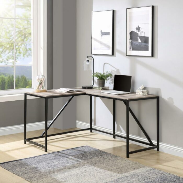 Practical Wide Desktop L Shaped Home Office Computer Desk Home Decoration 5