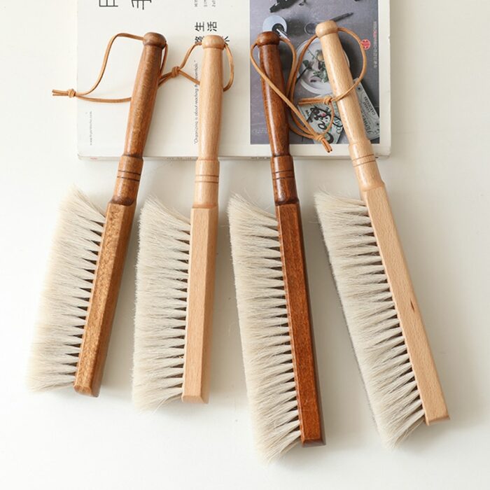 1Pcs Long Handle Cleaning Brush Material: Wood 80% White Horse Hair Dust Remove Cleaning Tools 6