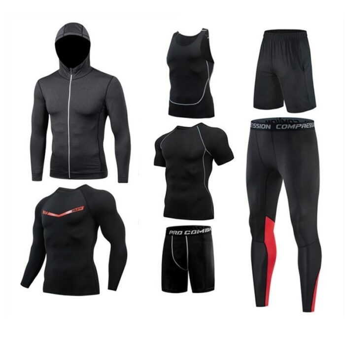 2022 Sports Suit Men's Running Set Basketball Underwear Tights Sportswear Gym Fitness Tights Jogging Training Tracksuits Clothes 1