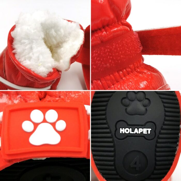 Winter Pet Dog Shoes For Small Dogs Warm Fleece Puppy Pet Shoes Waterproof Dog Snow Boots Chihuahua Yorkie Shoes Pet Products 5