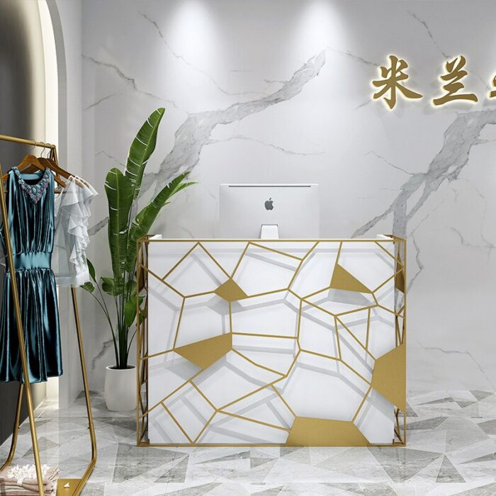 Clothing Store Cashier Counter Women's Clothing Shop Creative Small Nordic Nail Salon Bar Counter Net Celebrity Reception Desk 4