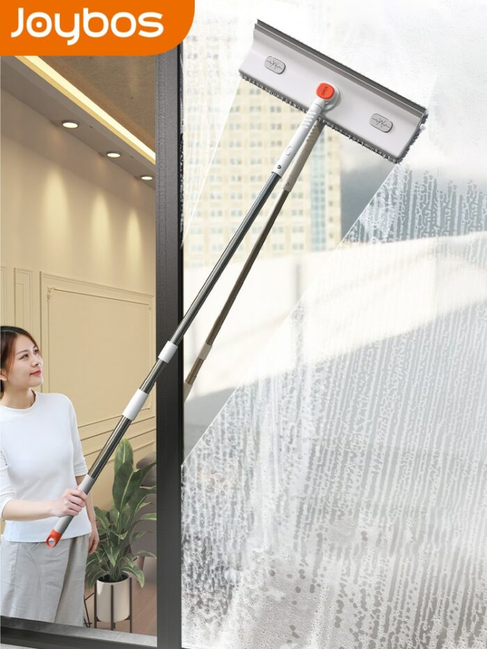 Window Washer Glass Brush Squeegee Mop Soft Microfiber Wiper Telescopic Multi-function Scraper Cleaning Dust Household Kitchen 1