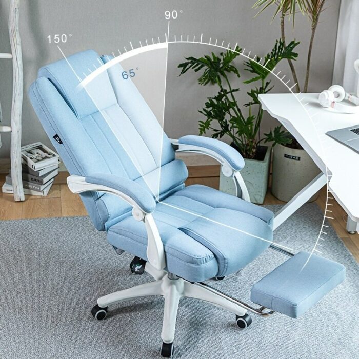 High Quality Cotton And Linen Material Aoft Sofa Chair Home Comfortable Computer Chair Leisure Office Chair Lady Makeup Stool 4