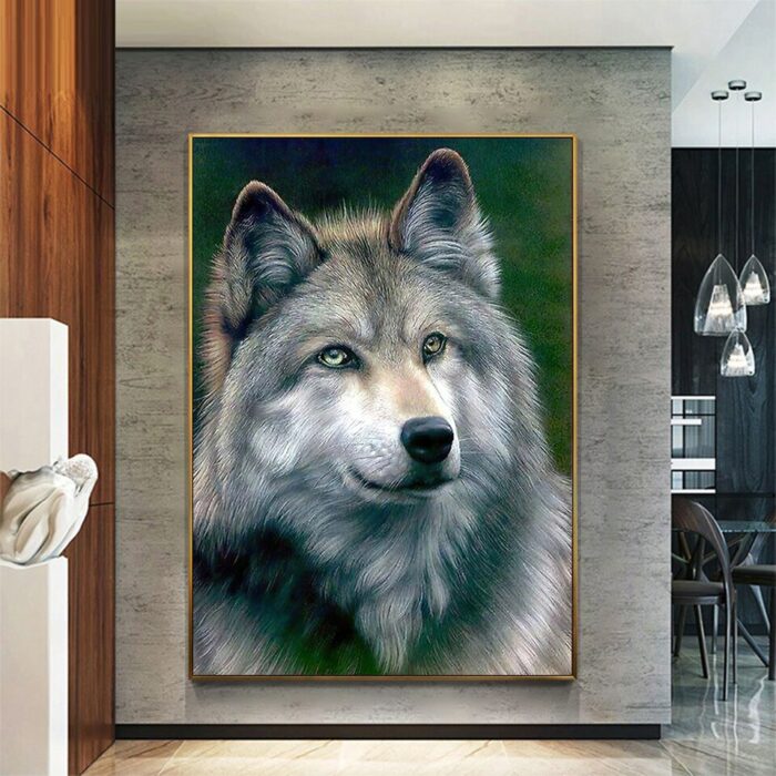 Full Square / Round Dill Diamond Painting Wolf 5D DIY Diamond Embroidery Mosaic Animal Cross Stitch Handmade Gift Decortion Art 4