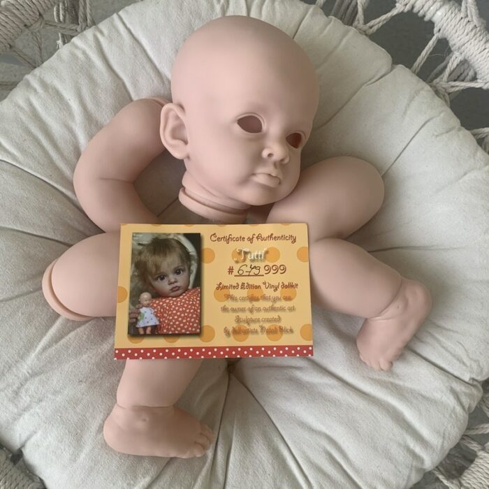 23inch Tutti Reborn Doll Kit with COA Rare Limited Sold Out Edition Cute Baby DIY Unfinished Unpainted Doll Parts Blank Doll Kit 4