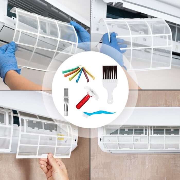 Air Conditioner Fin Cleaner Set Cleaning Brush Coil Condenser Brush AC Fin Comb Air Refrigerator Fin Cleaner Home Improvement 3