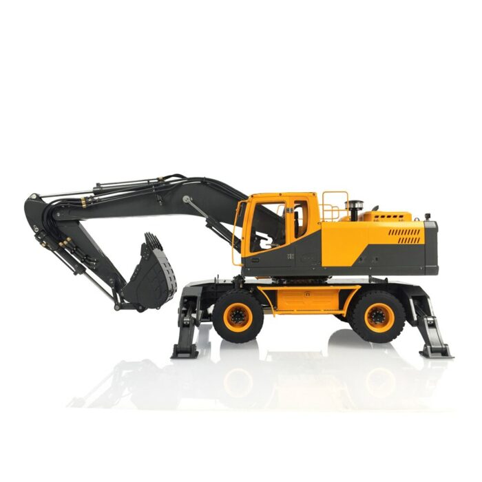 Outdoor Toys 1/14 LESU Aoue ET30H CNC Metal Hydraulic Wheeled RC Excavator Construction Model Painted with Light THZH1184 1