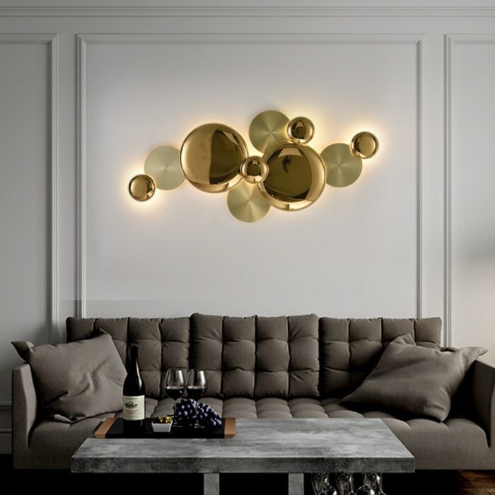 Postmodern Designer Creative Decoration Living Room Lighting Hotel Villa 2021 New Background Atmospheric Wall Lamp 2