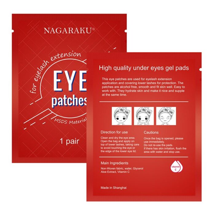 NAGARAKU 400 Pairs/lot Eye Pads Gel Patch for Eyelash Extension Make Up Under Eye Pads Aloe Vitamin Patch Fiber Pads 6