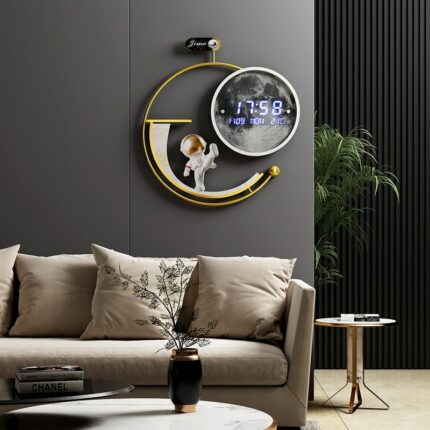 Modern Led Digital Wall Clock 3D Luminous Mute Electronic Creativity Wall Clock Led Wall Clock Jump Second Clock Home Decoration 1