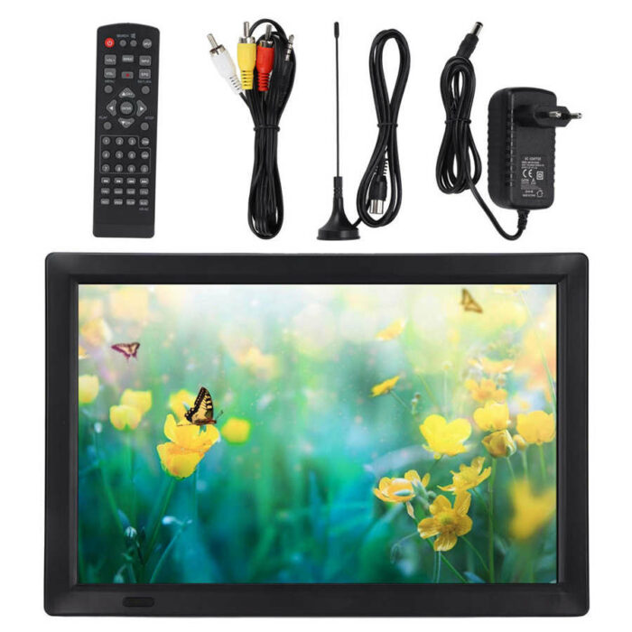 LEADSTAR 14 Inch Digital TV Portable Television with Stand for Home Car Outdoor Travel EU Plug 110-220V 5