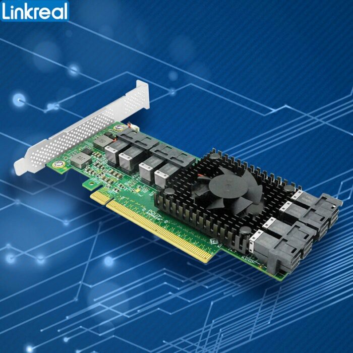 Linkreal 8-port U.2 adapter card PCIex16 NVMe solid-state SSD expansion card PLX8749 master 4