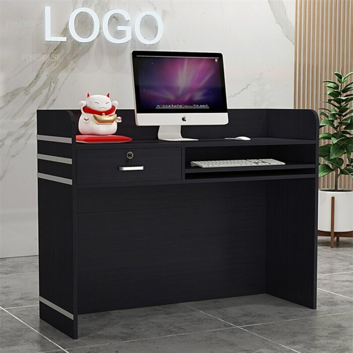 Modern Reception Desks Light Luxury Office Furniture Cashier Counter Clothing Store Front Desk Reception Counter church pulpit 4