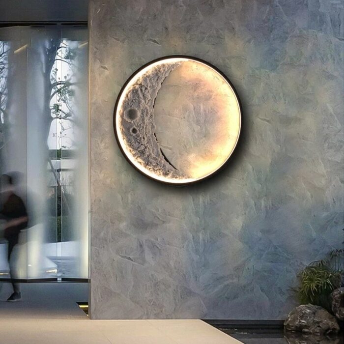 LED Outdoor Waterproof Wall Lamp Landscape IP65 Moon Aluminum Wall Sconces Porch Exterior Wall Light Garden Deco Lamp Villa 5