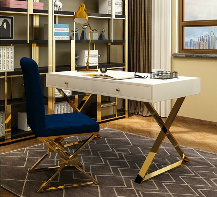 Nordic light luxury desk and chair combination writing desk simple desk designer study office desk and chair 4