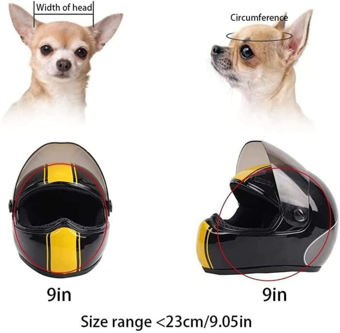 Pet Helmets,Cat Helmet,Dog Helmet-Outdoor Mini Head Protecting Safe Hat,Motorcycle Helmet Decorative,Pet Photo Props Accessorie 5