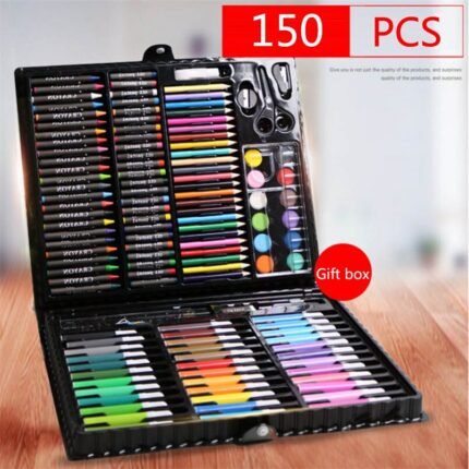 150PCS Creative Painting Graffiti Paint Brush Set Art Toy Children Daily Entertainment Drawing Education Toys For Kids Gift Box 2