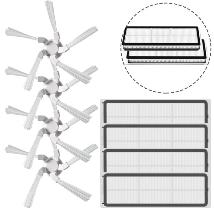 8pcs/set Side Brushes Filter For W10 Robot Vacuum Cleaner Accessories Side Brush Filter Set Replacement Parts 5