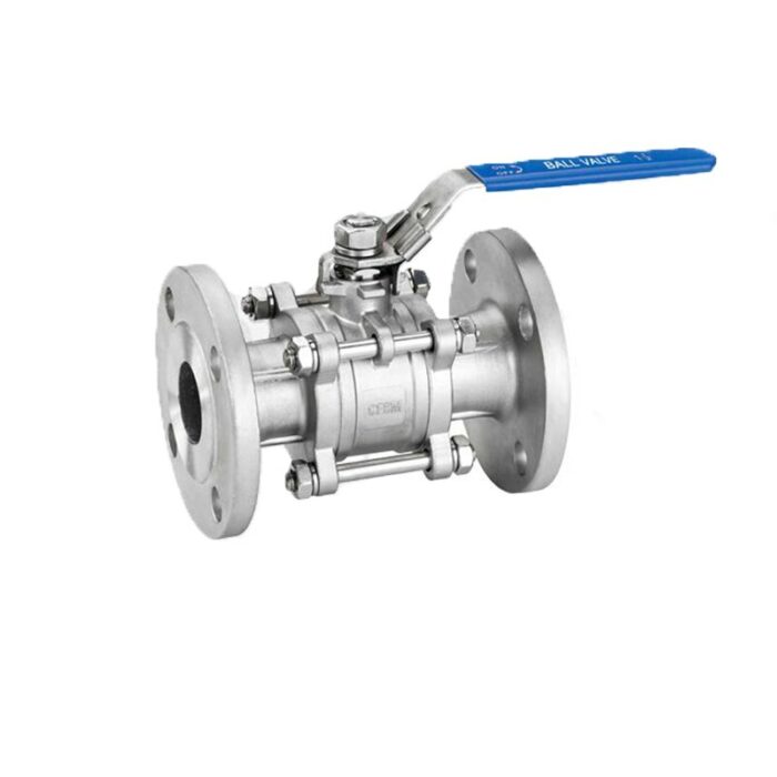 1-1/2" Flanged Stainless Steel Ball Valve w/ Locking Handle 1