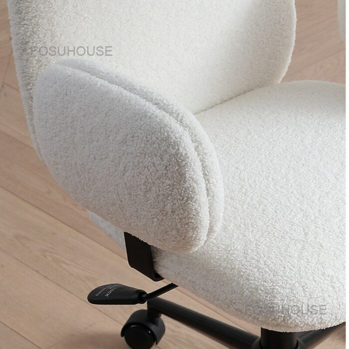 European Luxury Swivel Office Chairs Home Fabric Back Bedroom Computer Chairs Office Furniture Lift Gamer Chair Leisure Armchair 3