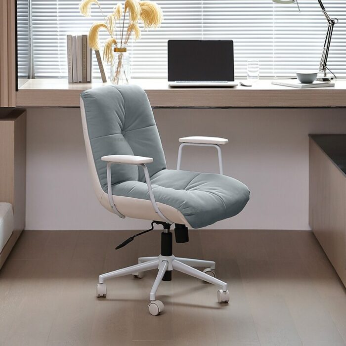 Modern Furniture Flannel Office Chairs Office Home Bedroom Student Study Ergonomic Chair Lift Swivel Gaming Computer Chair 3