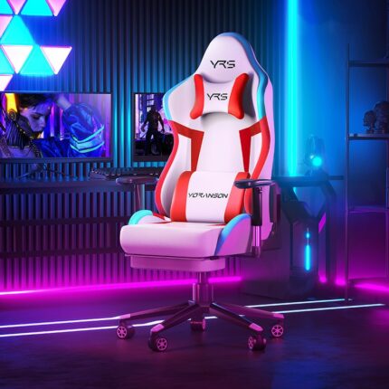 New Pu leather WCG Fashion Gaming Chair with footrest,offive Computer Chair Student learning Home Live Lift swive Gamer Chair 1