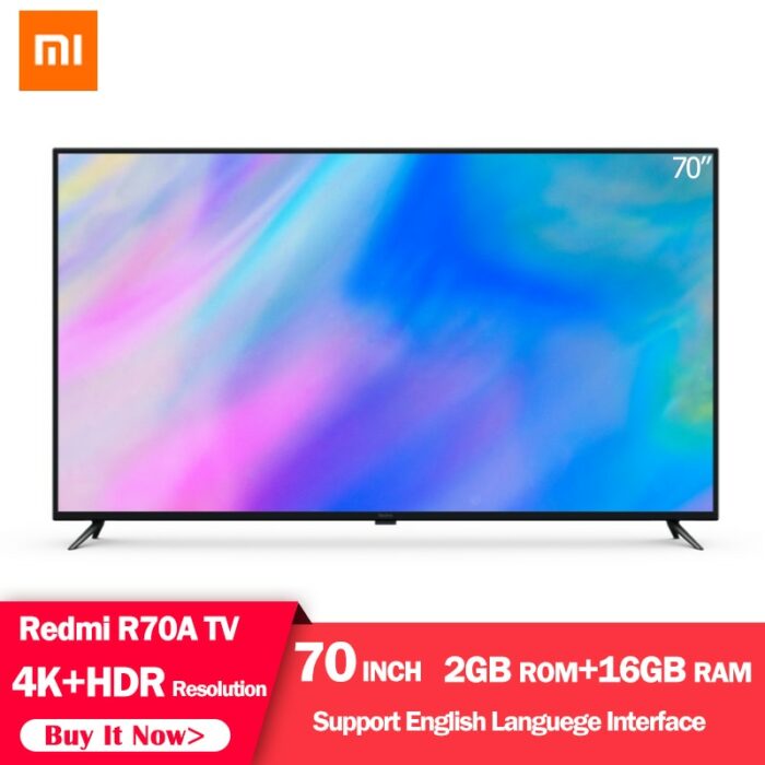 Original Xiaomi Redmi Smart TV 70 Inch 4K HDR Resolution Home Theater Television 2GB + 16GB Support Dolby Audio For Home Office 1