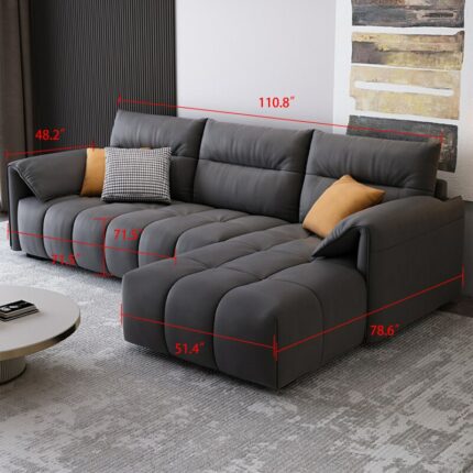 Convertible Combination sofa L-shaped Sofa gray 2