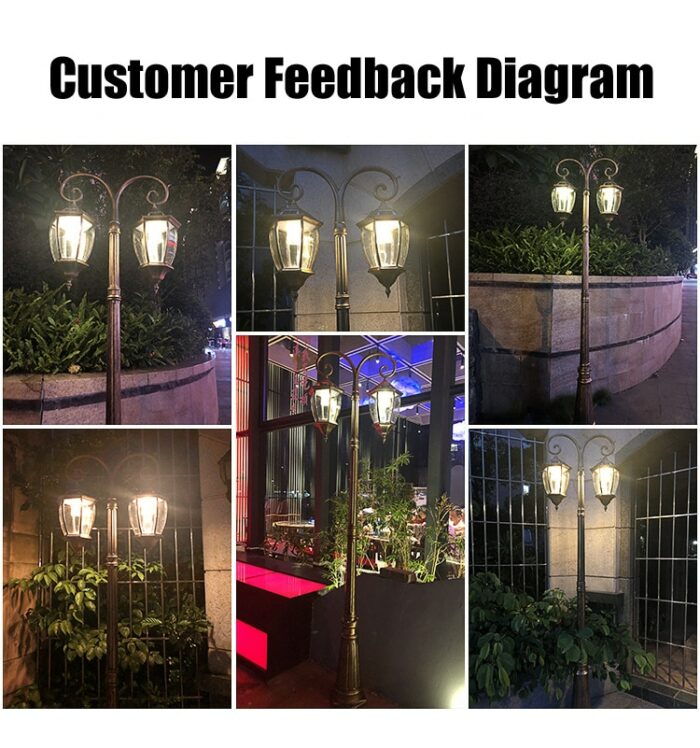 (H≈2.6M)[High-end] Solar street light, outdoor waterproof villa garden light, outdoor super bright led garden light 5