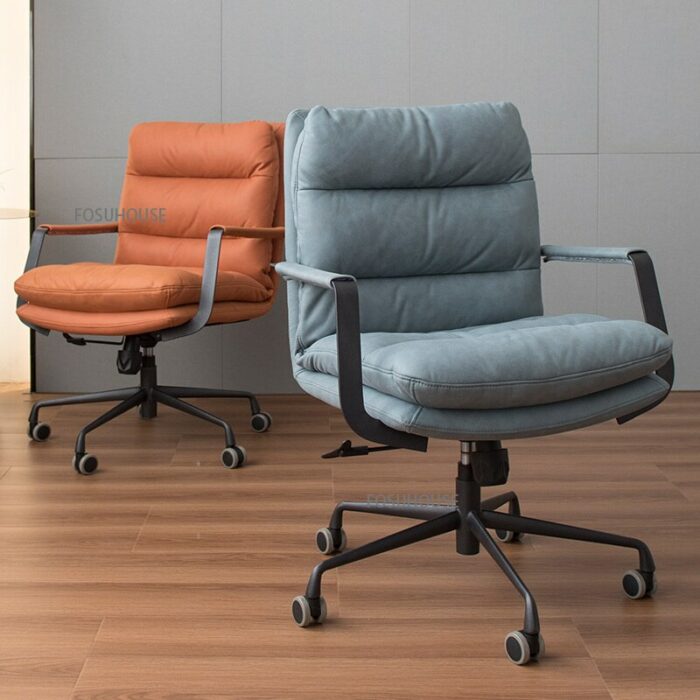 Italian Light Luxury Furniture Office Chair Comfortable Rotary Office Chairs Simple Household Bedroom Lifting Computer Chair 1