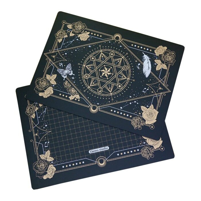 Magic Array Cutting Pad Rubber Stamp Hand Account Paper Carving A4 High-value Pvc Black Gold Collage Writing Pad Office Supplies 5