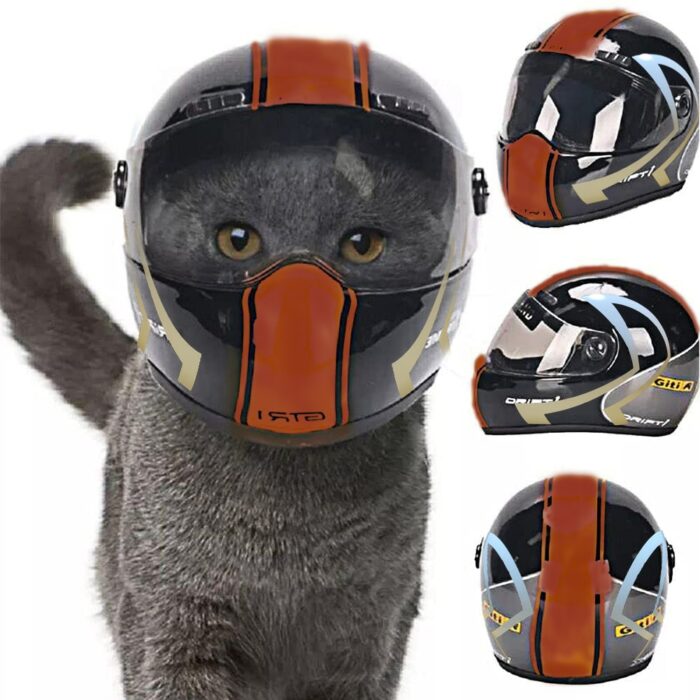 Pet Helmets,Cat Helmet,Dog Helmet-Outdoor Mini Head Protecting Safe Hat,Motorcycle Helmet Decorative,Pet Photo Props Accessorie 2