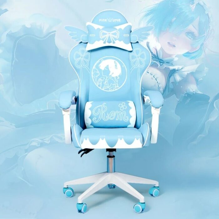 New Girl Wings Gaming Chair Home Comfortable Leather Sofa Chair Kids Cute Color Learning Chair High Quality Office Chair 5