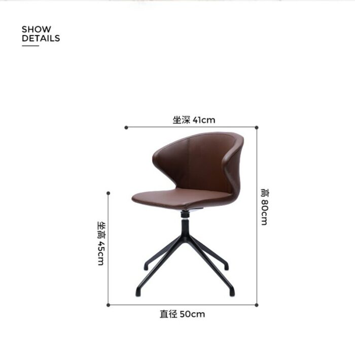 Modern Restaurant Cafe Study Computer Chairs Bedroom Rotatable Ergonomic Office Chair Living Room Balcony Leisure Back Armchairs 6