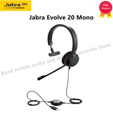 100% Official Jabra Evolve 20 Mono Stereo Professional Wired Headset Music Headphone MS/UC Stereo Earphones With Mic 1