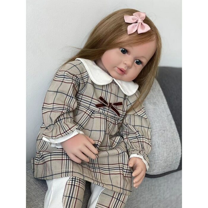 63CM Realistic Reborn Girl Doll Touch Soft Hand-Detailed Paint with 3D Look Visible Veins Birthday Gift Toy for Children 2