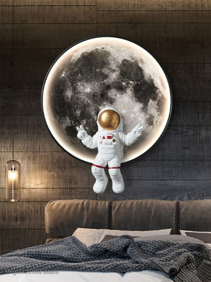 Universe Moon astronaut Wall Lights For Bedroom Living Room Modern Design Style Background Decor LED Wall lamp lighting Fixtures 1