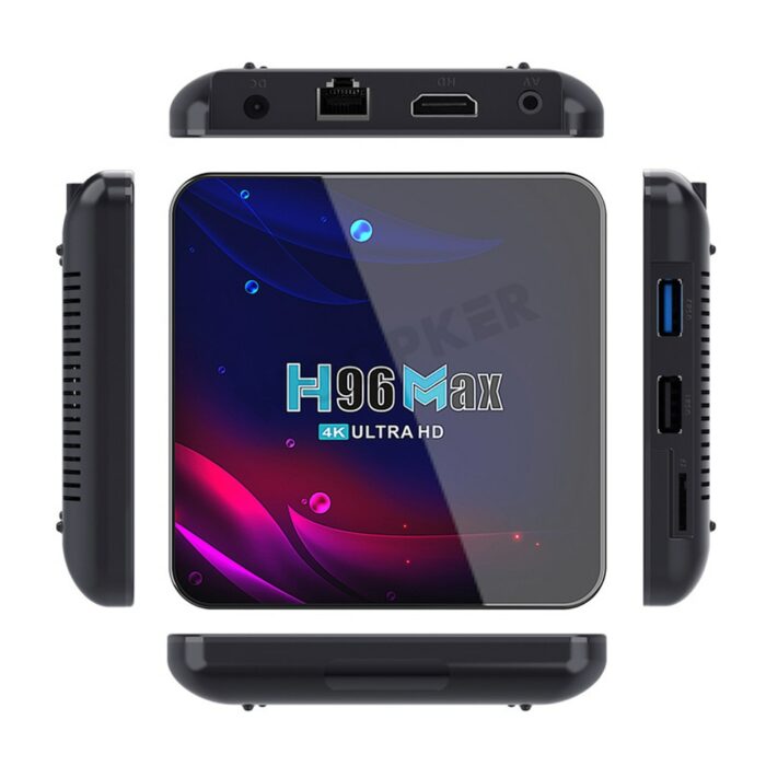 Woopker H96 Max TV Box V11 Rockchip RK3318 Android 11 Dual WiFi 2.4G/5G BT 4.0 4K HDR 10.0 Smart Digital Television Set Tops 6