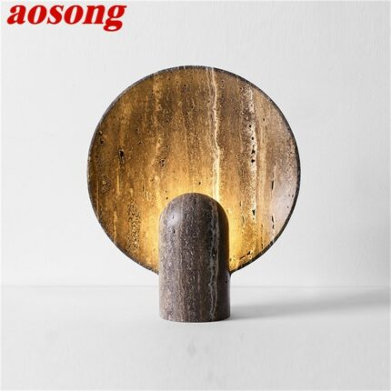 AOSONG Nordic Resin Table Light Modern LED Simple Creative Design Desk Lamp for Home Living Room Bedroom Decorative 1