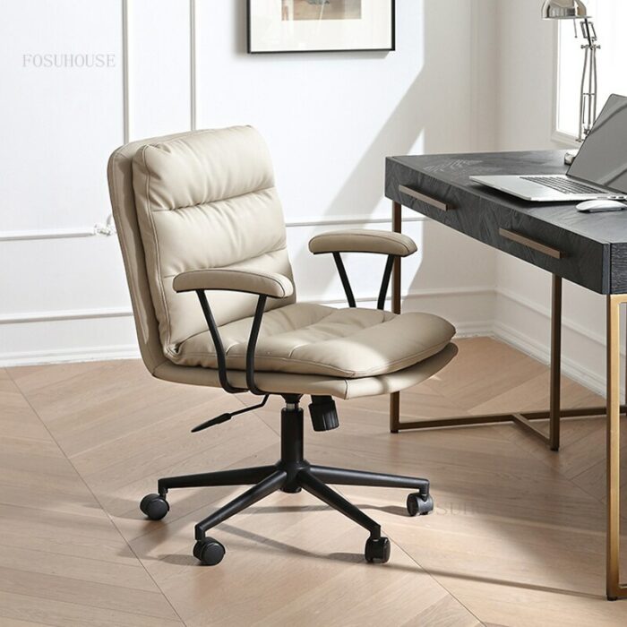 Nordic Simple Light Luxury Office Chairs Designer Creative Backrest Comfortable study Desk Chair Home Lift Swivel Computer Chair 3