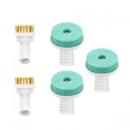 2set Cleaning Heads For Deerma DEM ZQ600/ZQ610 Handheld Steam Vacuum Cleaner With Copper Wire Brushes Scouring Pad Brush Heads 1