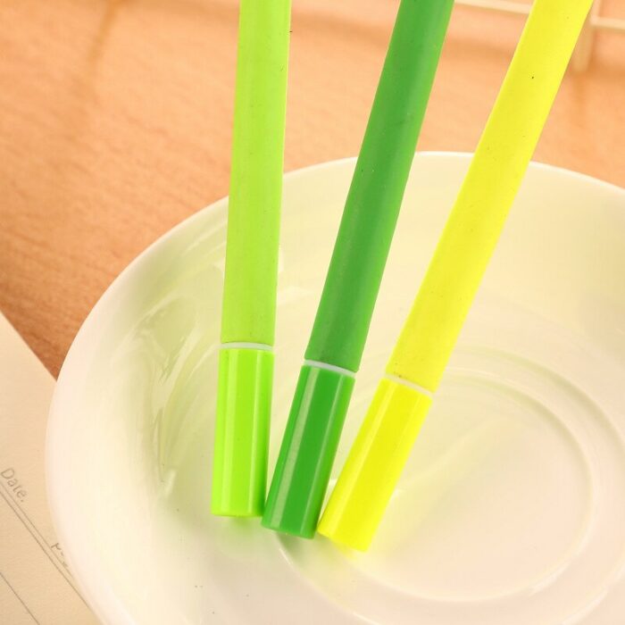 60pcs Wholesale Stationery Green Grass Pen Decoration Student Stationery Fashion Office Supplies Signature Pen Wholesale Gifts 3