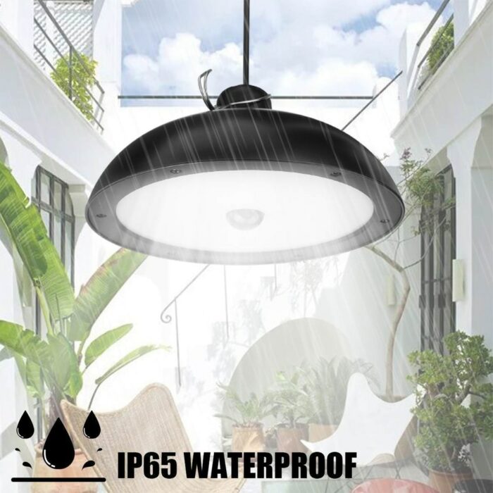 LED Solar Light Outdoor Solar Double Head Chandelier IP65 Waterproof with Remote Control Human Body Induction Garden Wall Light 6