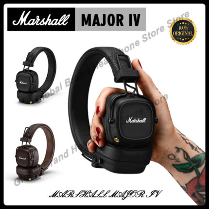 Original Marshall MAJOR IV Wireless Bluetooth Headset Over-Ear Foldable Rock Headphones Sports Game Subwoofer Headphone with Mic 1