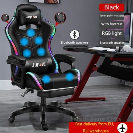 Gaming chair, office chair PU leather chair, ergonomic adjustable racing chair, swivel computer chair RU Warehouse freeshipping 2