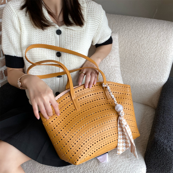 Ensoldyna Hers Bag Retro Casual Women Totes Lady bag Shoulder Messenger Bags Women Weave Genuine Leather Luxury Bags 4