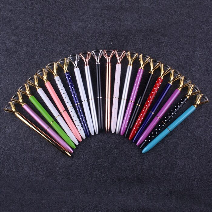 Jonvon Satone 20 Pcs Large Crystal Pen Diamond Ballpoint Pens Metal Pen Student Gift Diamond Ball Stationery Gifts Stylo Rigolo 3